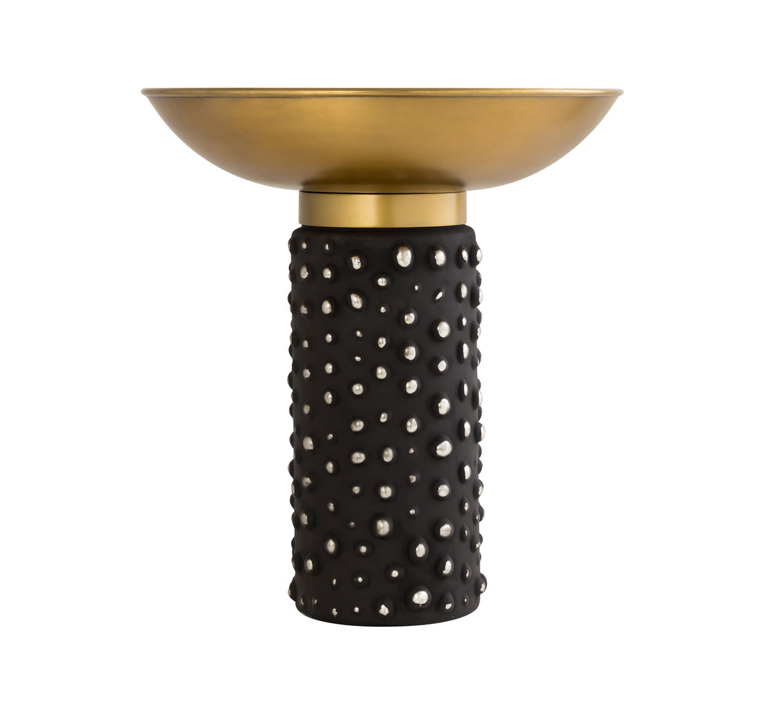 TOV Furniture Blaze Glass/Brass Side Table ACCENT TABLES