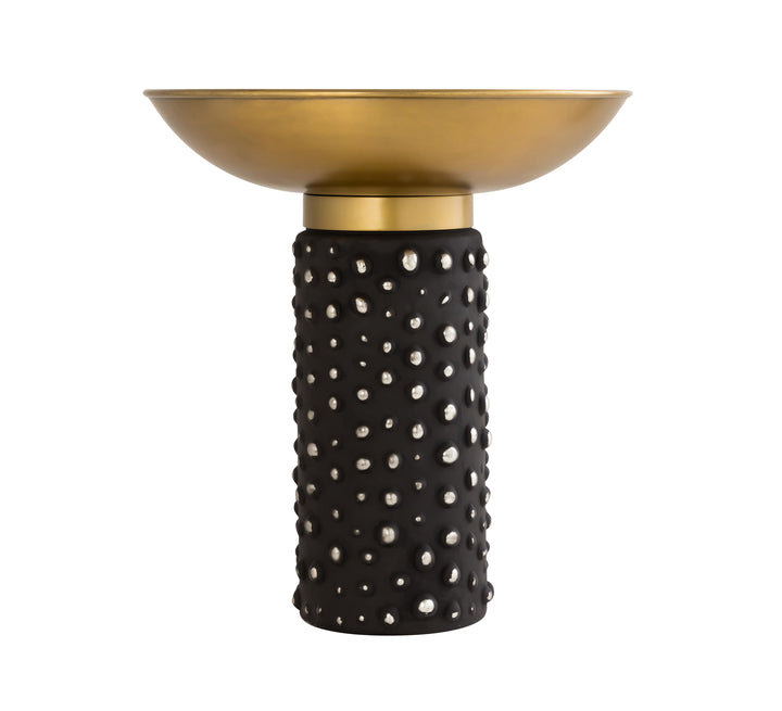 TOV Furniture Blaze Glass/Brass Side Table ACCENT TABLES