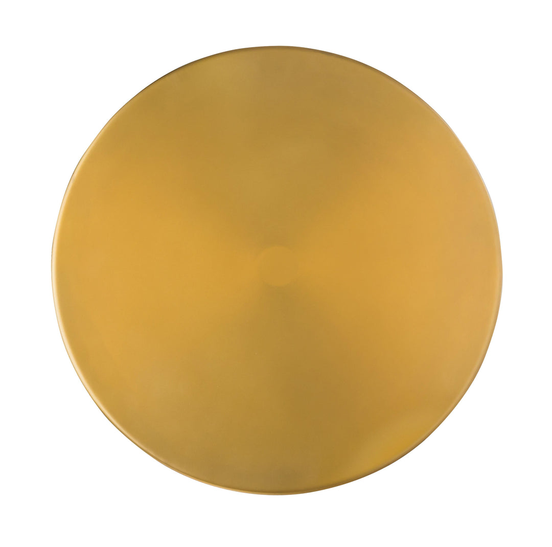 TOV Furniture Blaze Glass/Brass Side Table ACCENT TABLES