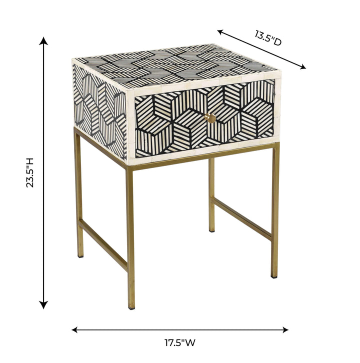 American Home Furniture | TOV Furniture - Bone Inlay Side Table