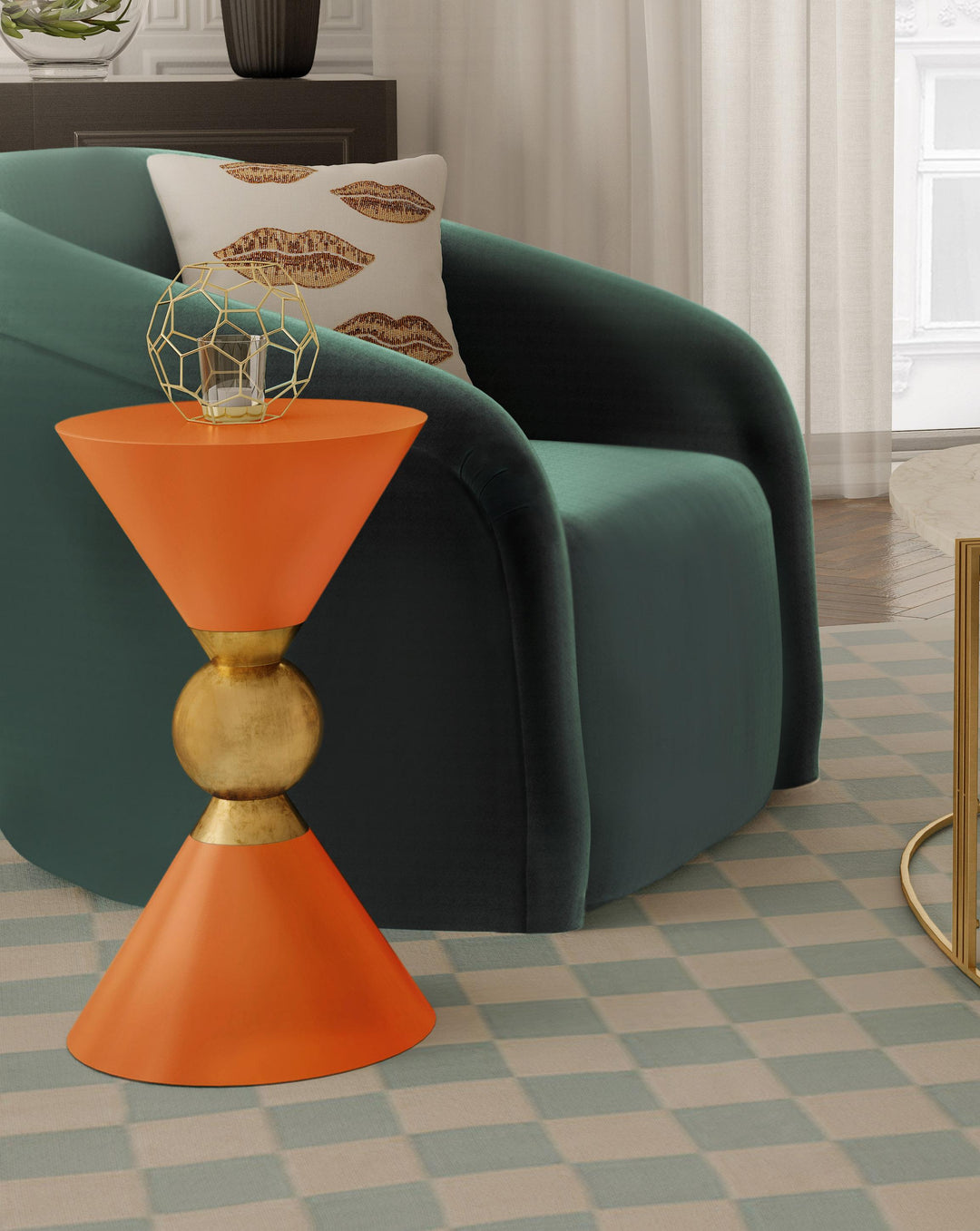 American Home Furniture | TOV Furniture - Balhi Orange Side Table