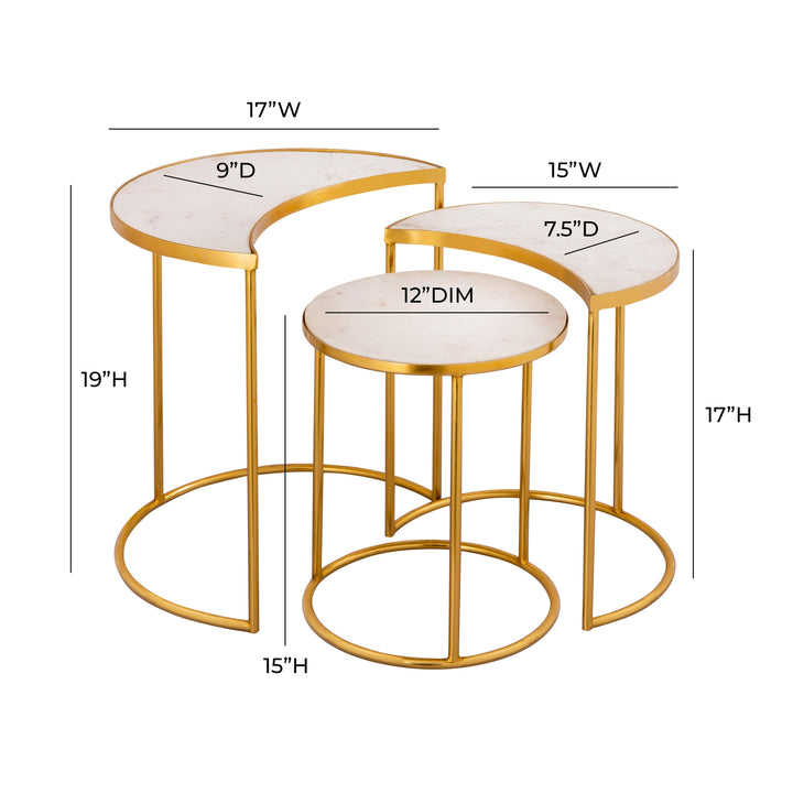 American Home Furniture | TOV Furniture - Crescent Nesting Tables