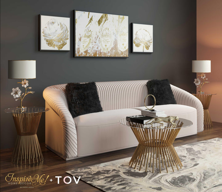American Home Furniture | TOV Furniture - Grace Glass Coffee Table