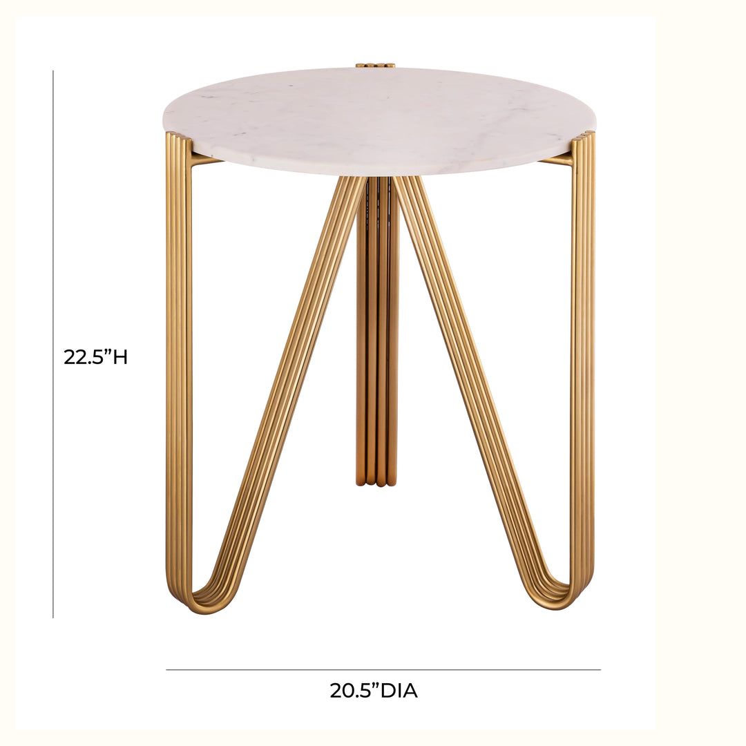 TOV Furniture Aya Marble Side Table ACCENT TABLES