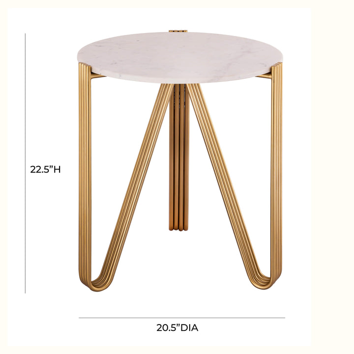 TOV Furniture Aya Marble Side Table ACCENT TABLES