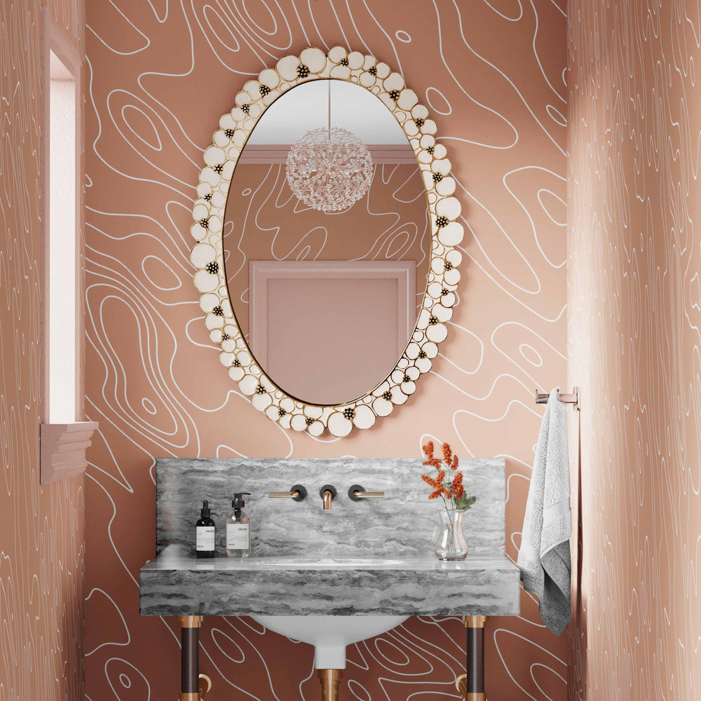 American Home Furniture | TOV Furniture - Flor Handpainted Mirror