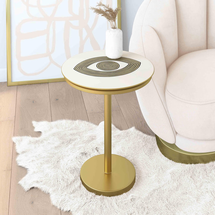 American Home Furniture | TOV Furniture - Eye Handpainted Side Table