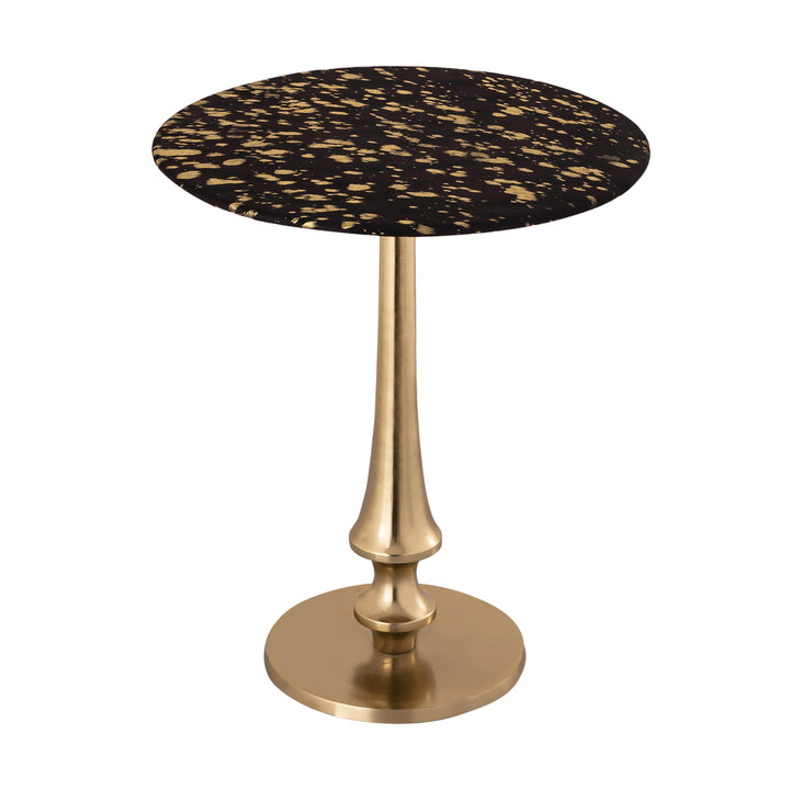 American Home Furniture | TOV Furniture - Gold Goathide Side Table