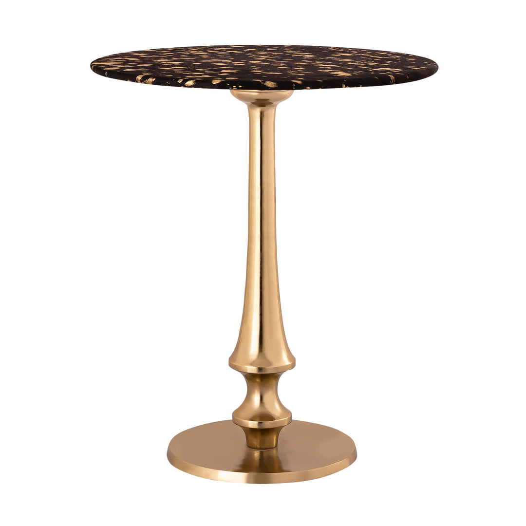 American Home Furniture | TOV Furniture - Gold Goathide Side Table