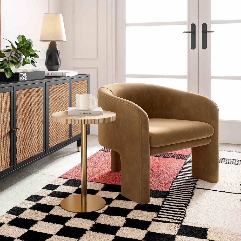 American Home Furniture | TOV Furniture - Fiona Gold Stone Side Table