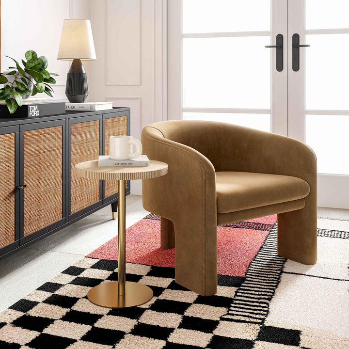 American Home Furniture | TOV Furniture - Fiona Gold Stone Side Table