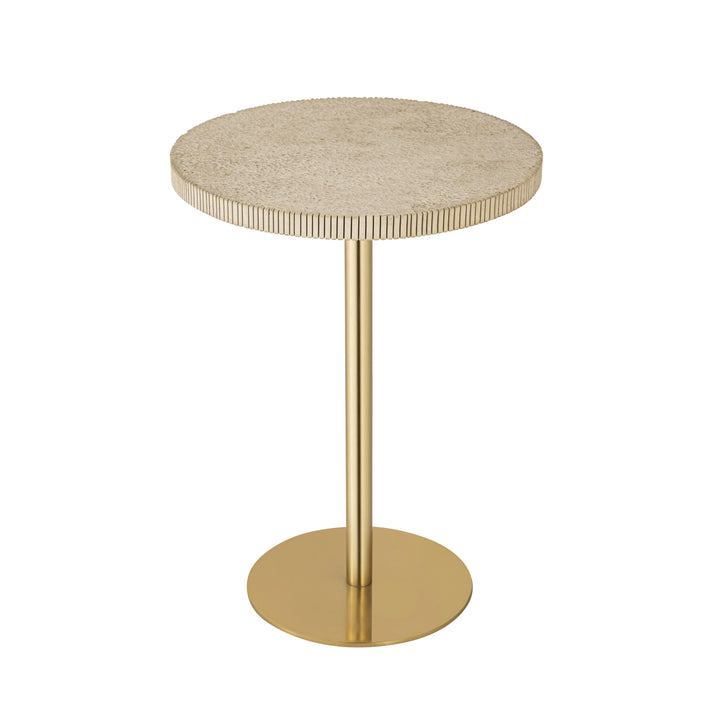 American Home Furniture | TOV Furniture - Fiona Gold Stone Side Table