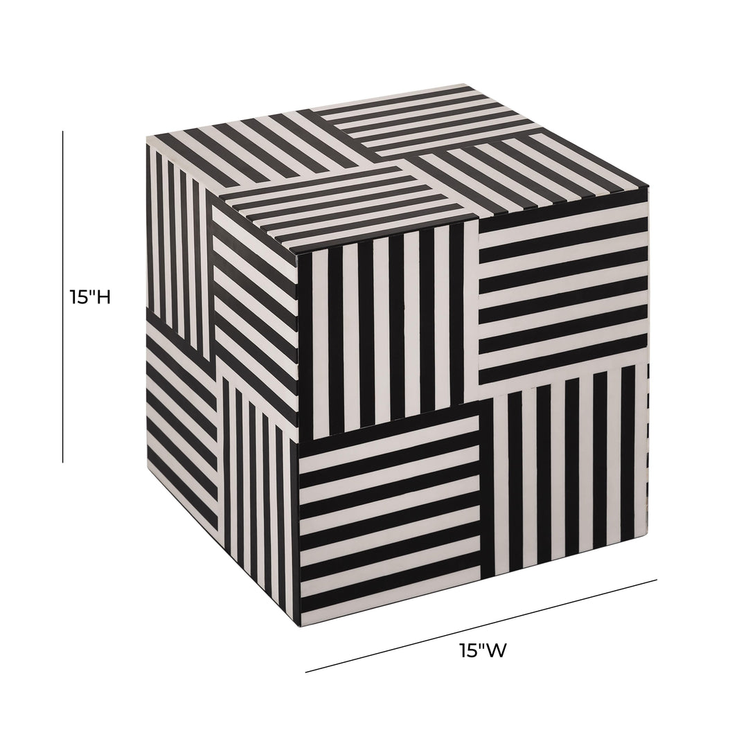 TOV Furniture Cube Side Table ACCENT TABLES