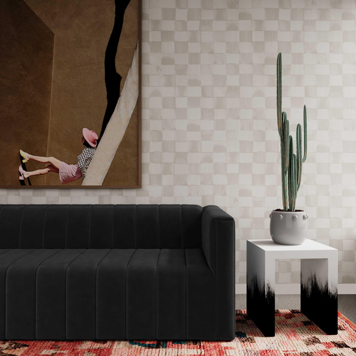 TOV Furniture Matra Black and White End Table ACCENT TABLES