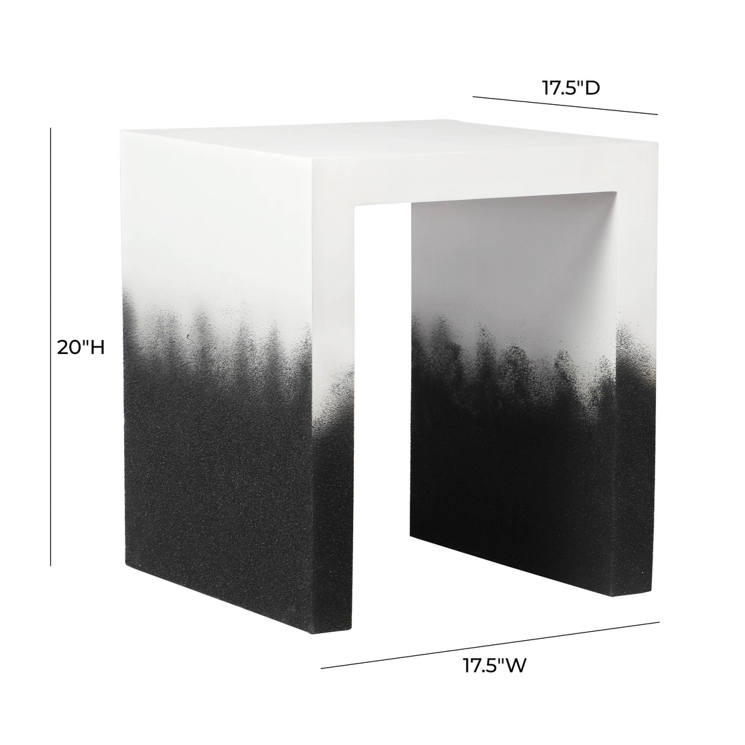 TOV Furniture Matra Black and White End Table ACCENT TABLES