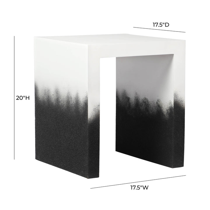 TOV Furniture Matra Black and White End Table ACCENT TABLES