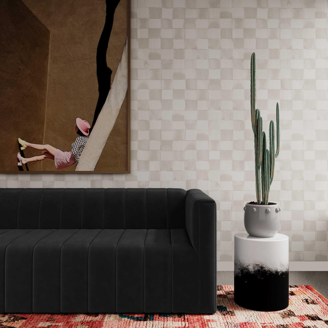 TOV Furniture Matra Black and White Side Table ACCENT TABLES