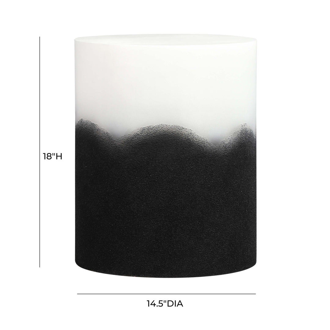 TOV Furniture Matra Black and White Side Table ACCENT TABLES