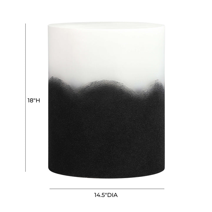 TOV Furniture Matra Black and White Side Table ACCENT TABLES