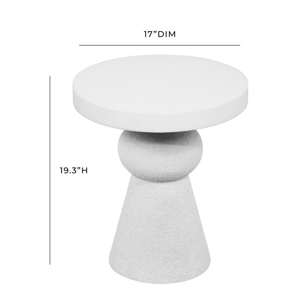 American Home Furniture | TOV Furniture - Lupita White Side Table