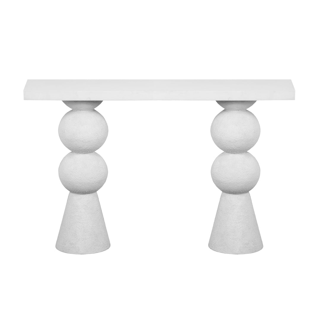 TOV Furniture Lupita White Console Table CONSOLE TABLES
