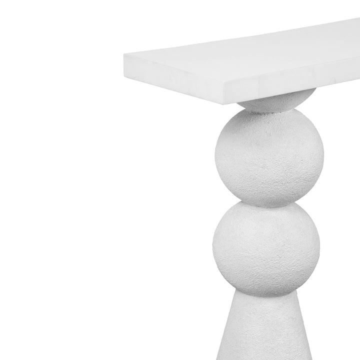 TOV Furniture Lupita White Console Table CONSOLE TABLES