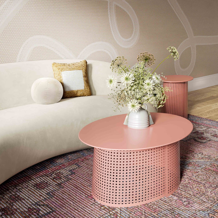 American Home Furniture | TOV Furniture - Pesky Coral Pink Coffee Table