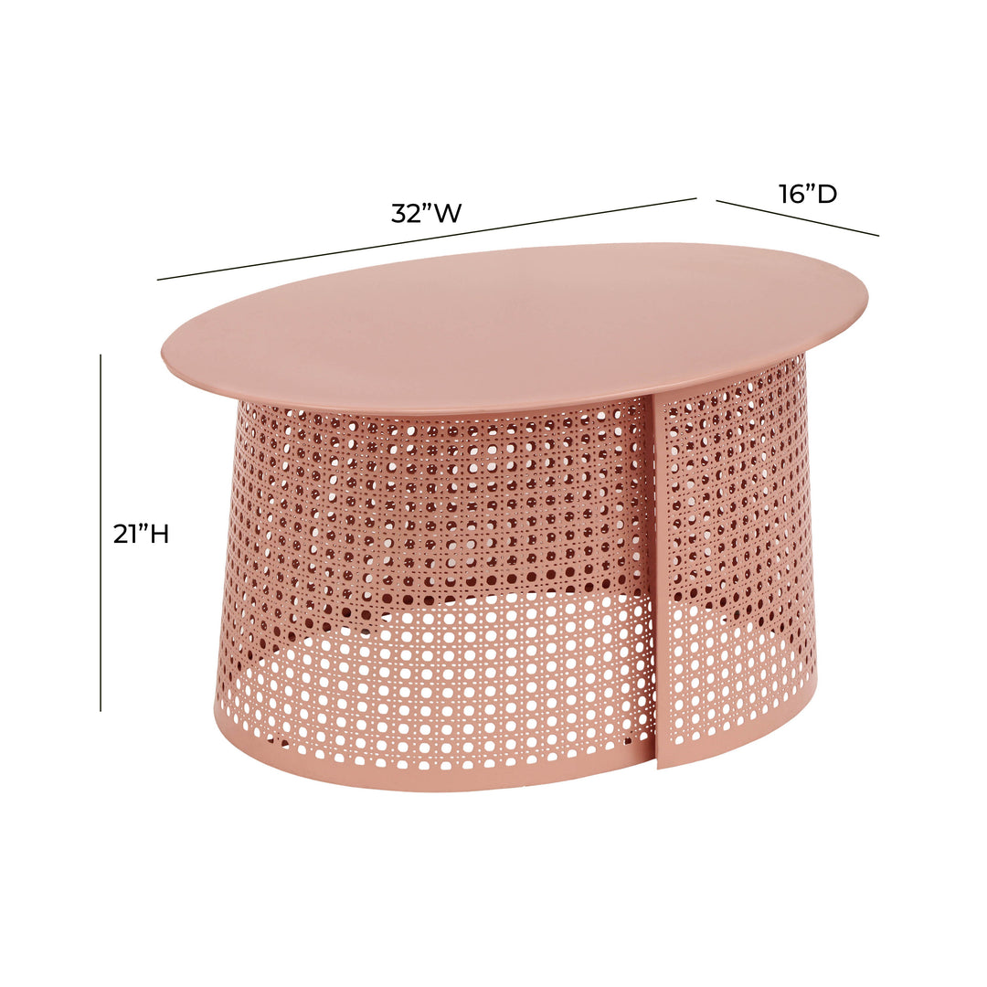 American Home Furniture | TOV Furniture - Pesky Coral Pink Coffee Table
