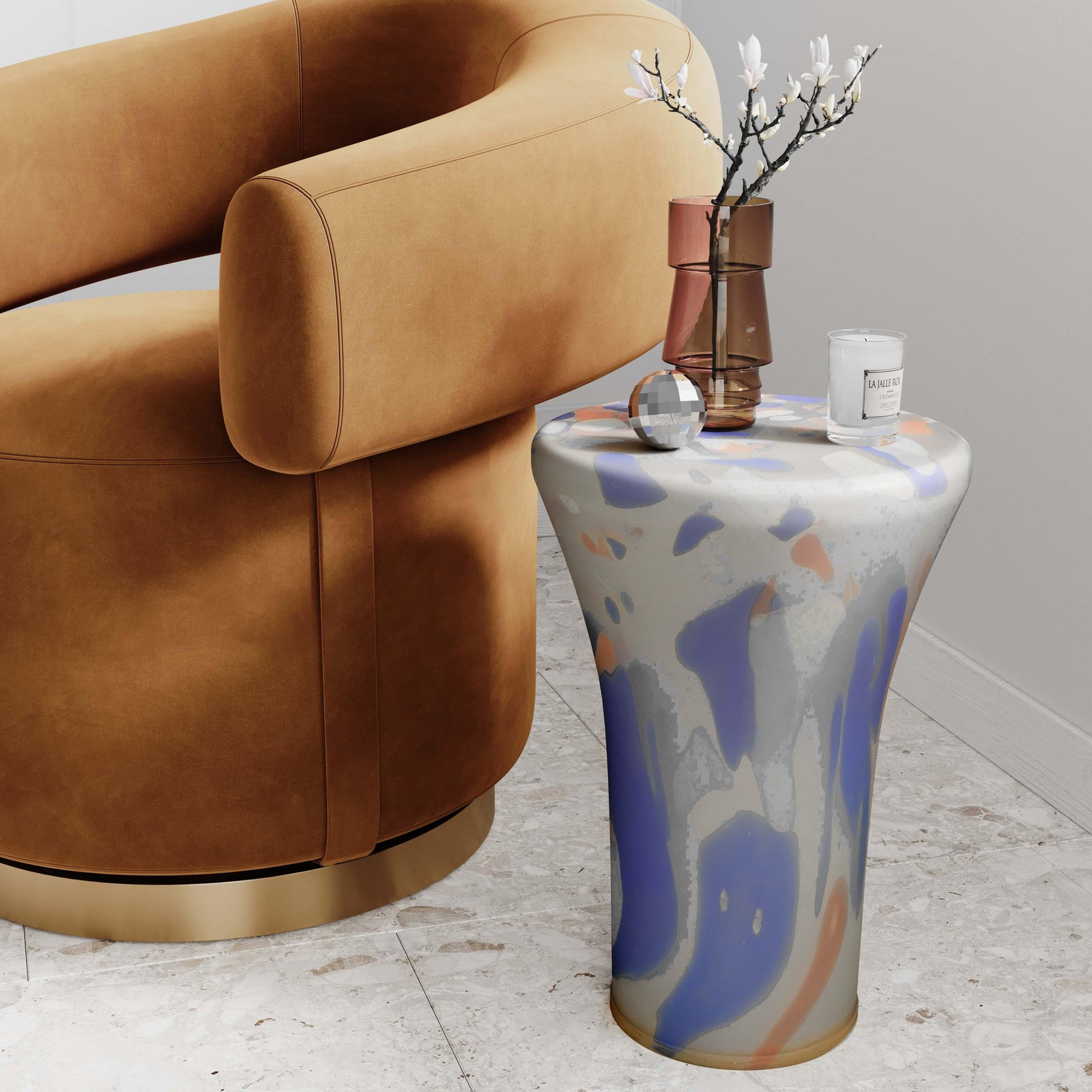 TOV Furniture Journee Glass Side Table ACCENT TABLES