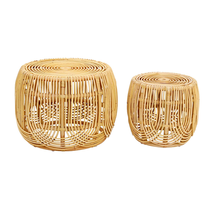 American Home Furniture | TOV Furniture - Azrina Rattan Nesting Tables