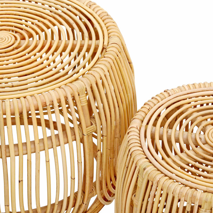 American Home Furniture | TOV Furniture - Azrina Rattan Nesting Tables