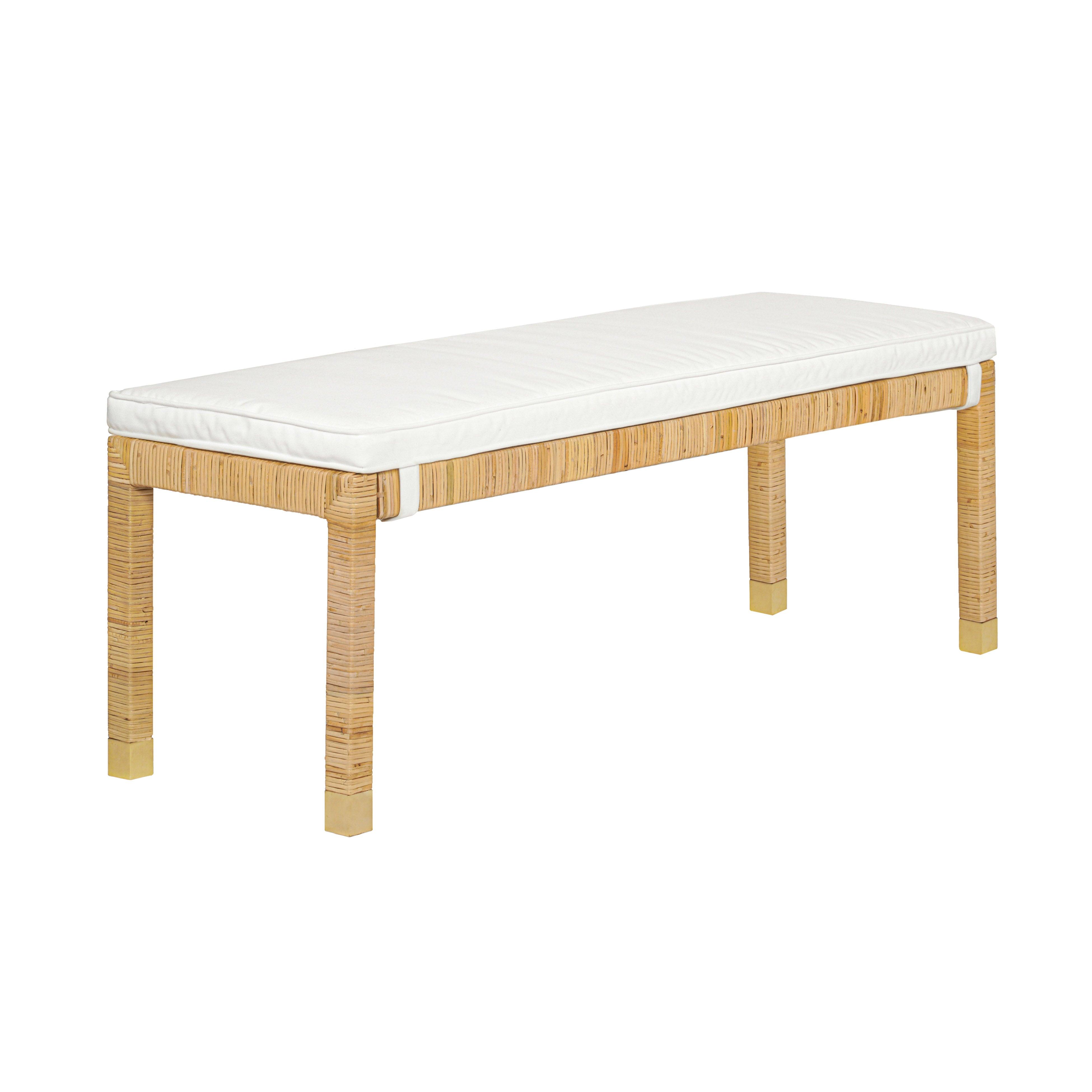 TOV Furniture Amara Rattan Bench - Thumbnail 4