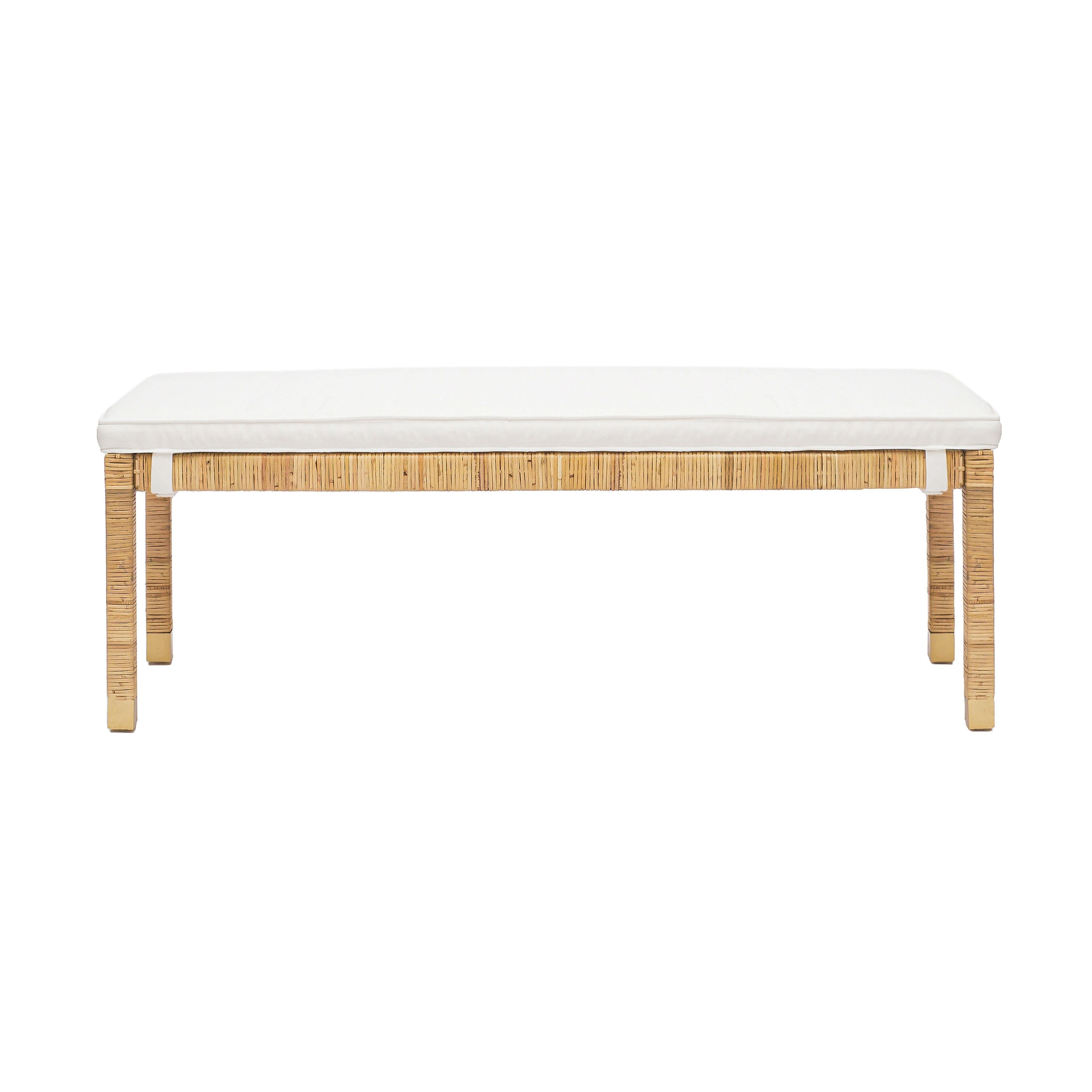 TOV Furniture Amara Rattan Bench - Thumbnail 2