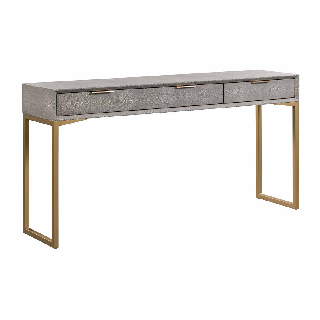 TOV Furniture Pesce Shagreen Console Table CONSOLE TABLES