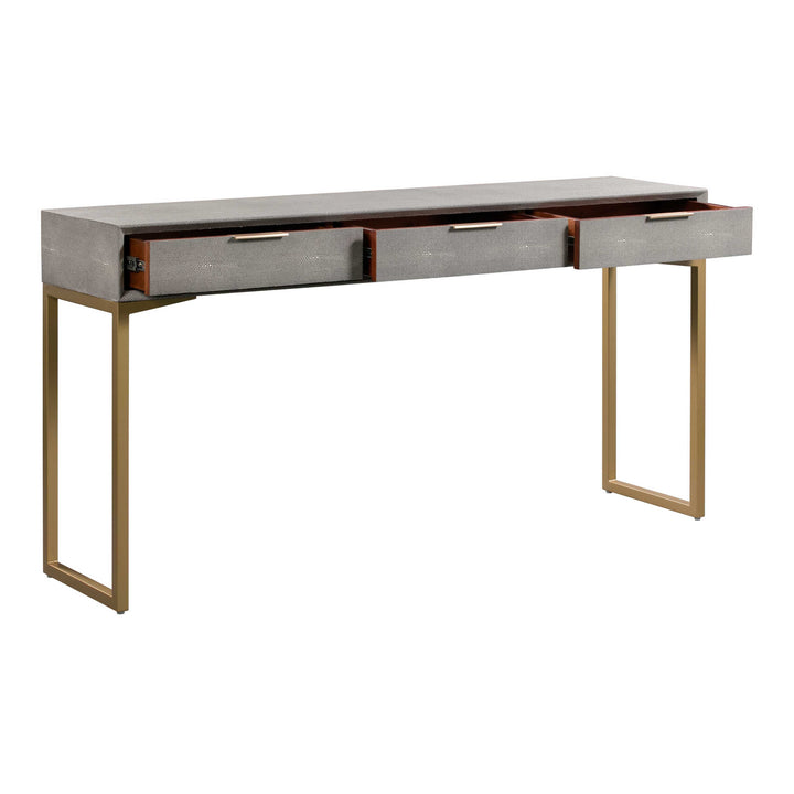 TOV Furniture Pesce Shagreen Console Table CONSOLE TABLES