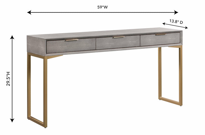 American Home Furniture | TOV Furniture - Pesce Shagreen Console Table