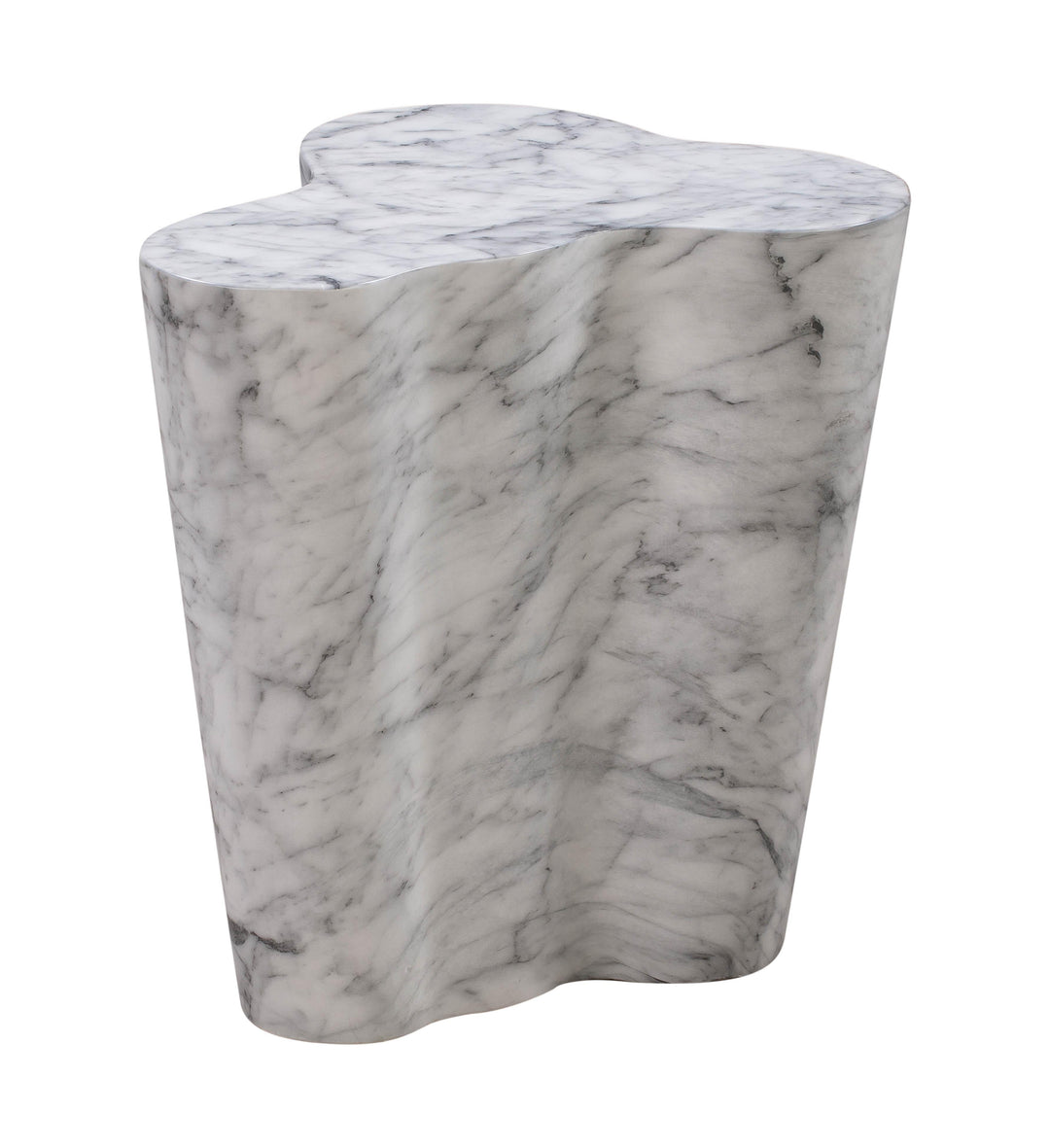 TOV Furniture Slab Marble Short Side Table OUTDOOR ACCENT TABLES