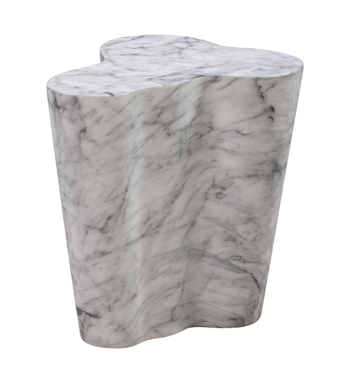TOV Furniture Slab Marble Short Side Table OUTDOOR ACCENT TABLES