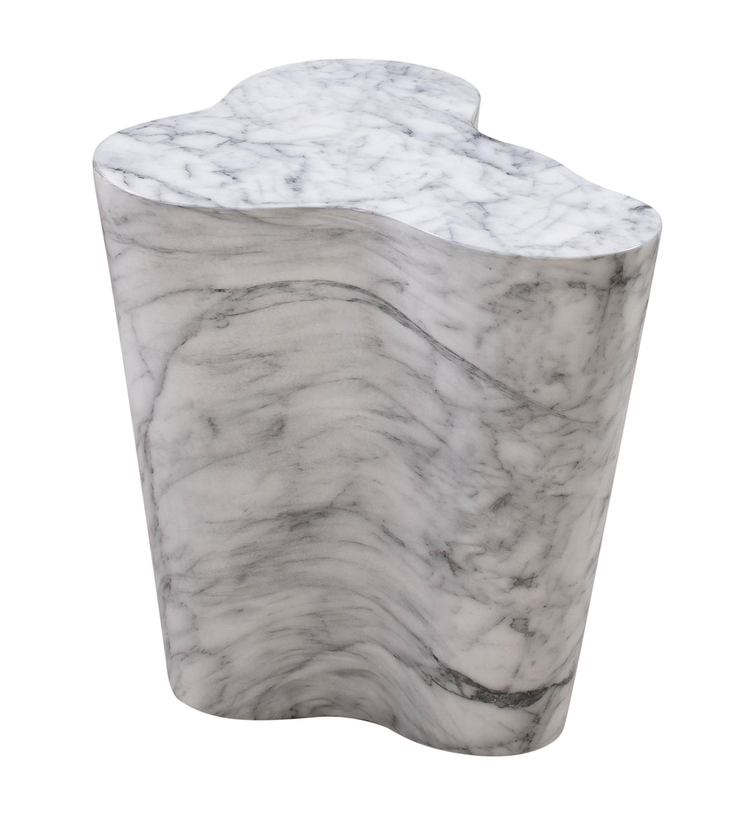 TOV Furniture Slab Marble Short Side Table OUTDOOR ACCENT TABLES