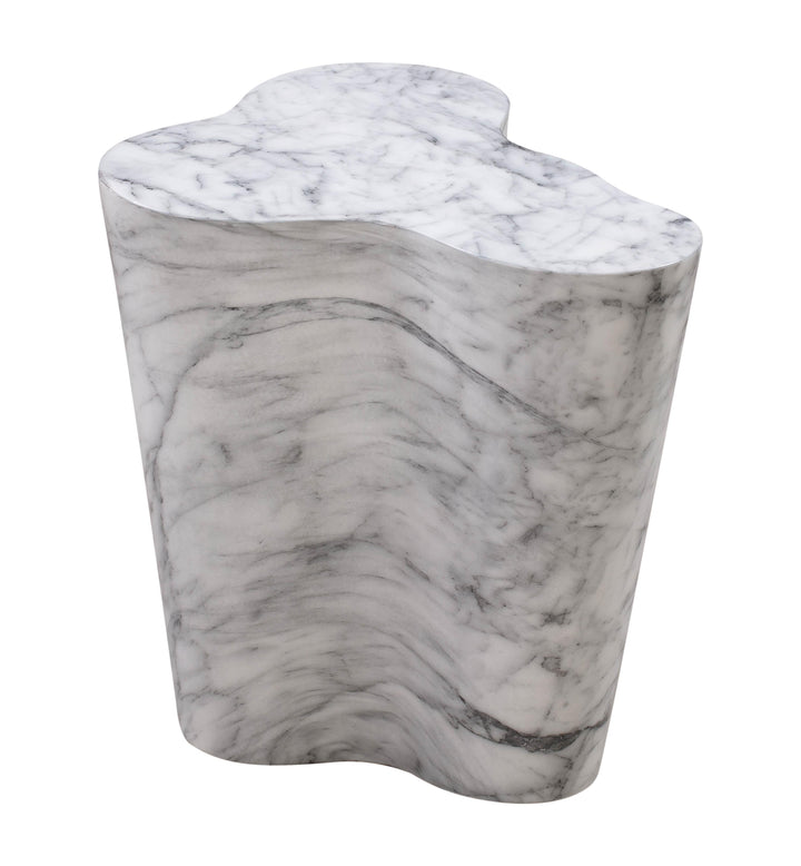 TOV Furniture Slab Marble Short Side Table OUTDOOR ACCENT TABLES