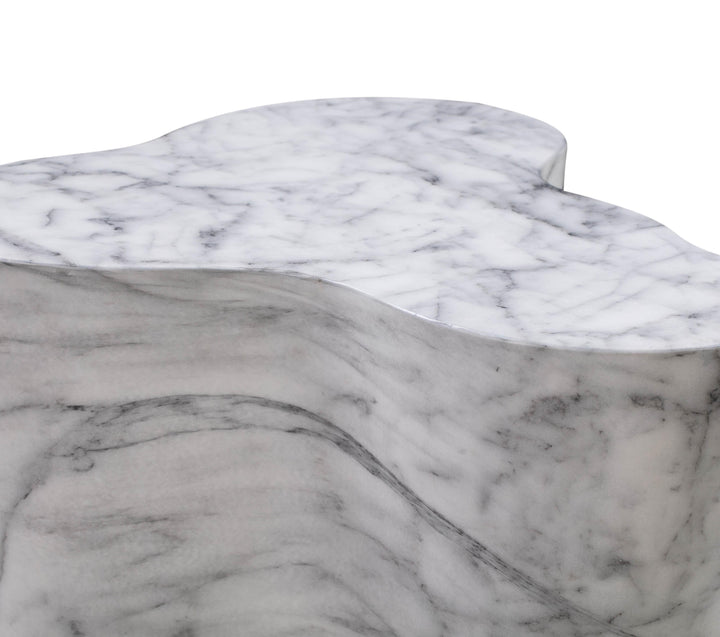 TOV Furniture Slab Marble Short Side Table OUTDOOR ACCENT TABLES