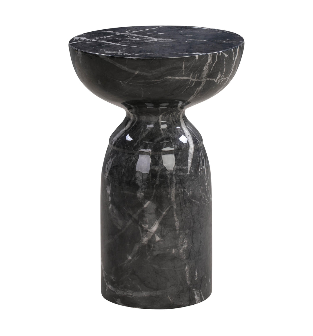 TOV Furniture Rue Black Marble Side Table OUTDOOR ACCENT TABLES