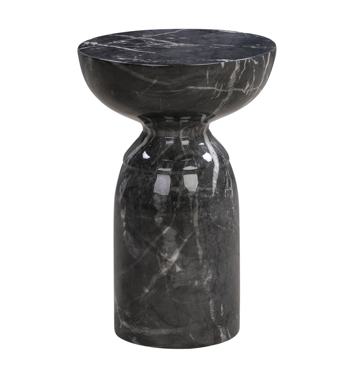 TOV Furniture Rue Black Marble Side Table OUTDOOR ACCENT TABLES
