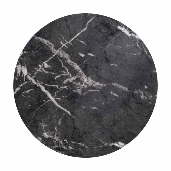 TOV Furniture Rue Black Marble Side Table OUTDOOR ACCENT TABLES
