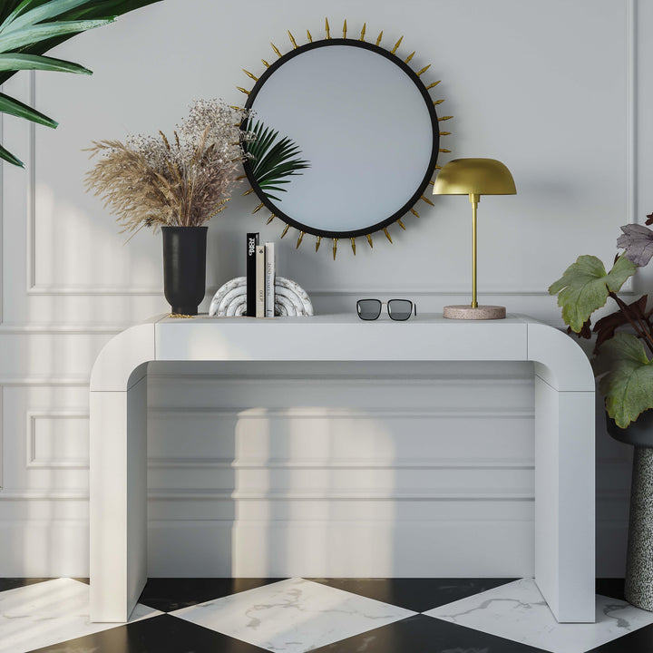 TOV Furniture Hump White Console Table CONSOLE TABLES