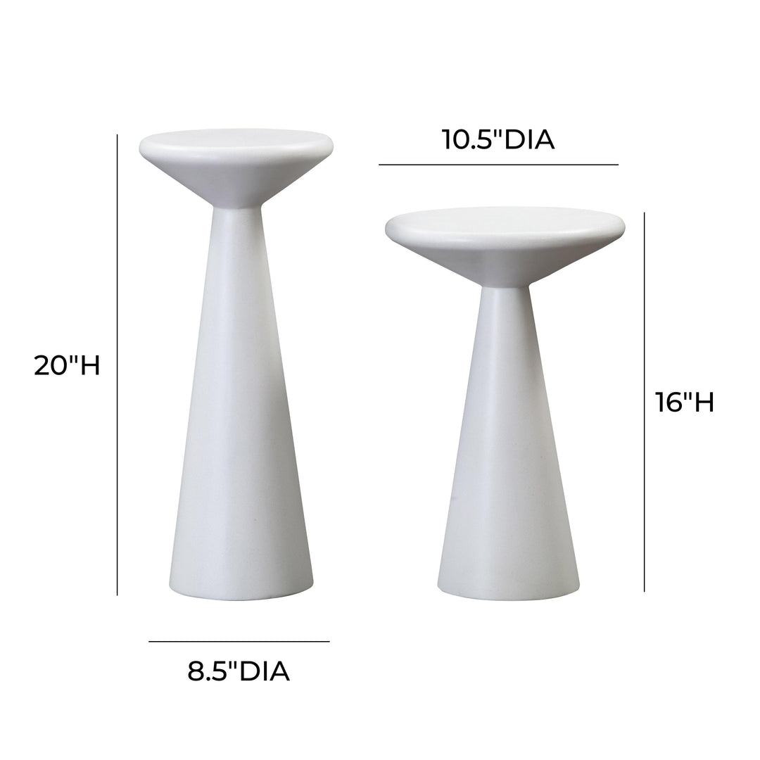 American Home Furniture | TOV Furniture - Gianna Concrete Accent Tables - Set of 2