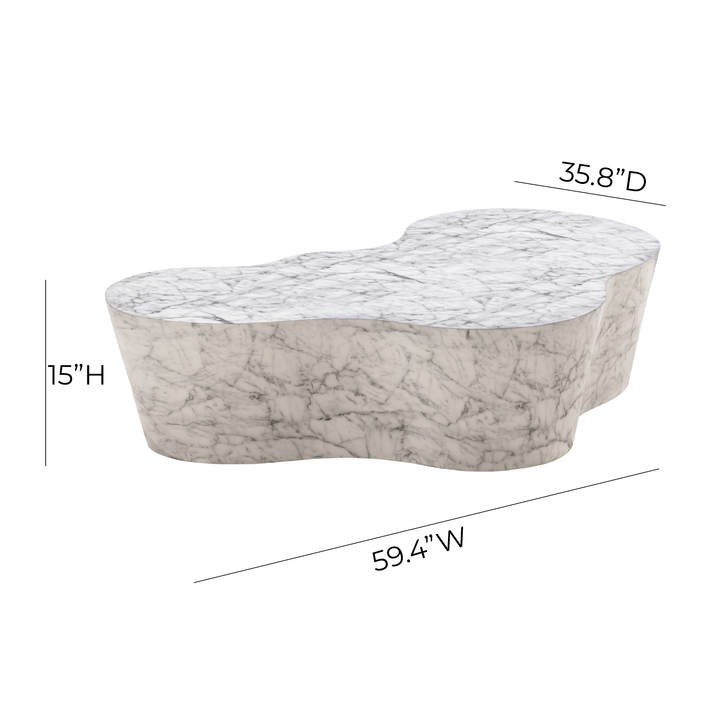 TOV Furniture Slab Marble Coffee Table OUTDOOR COFFEE TABLES