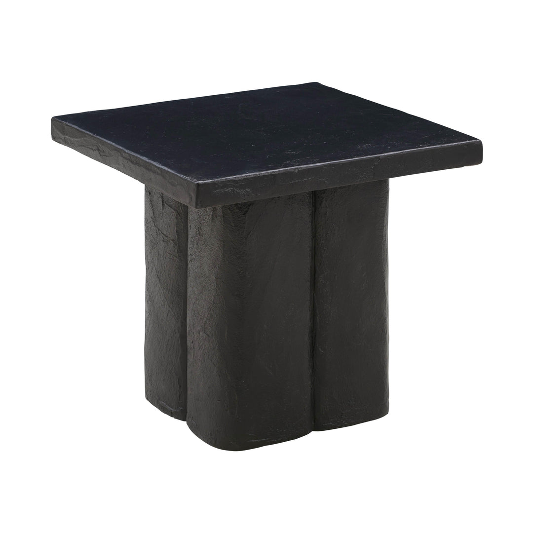 American Home Furniture | TOV Furniture - Kayla Black Concrete Side Table