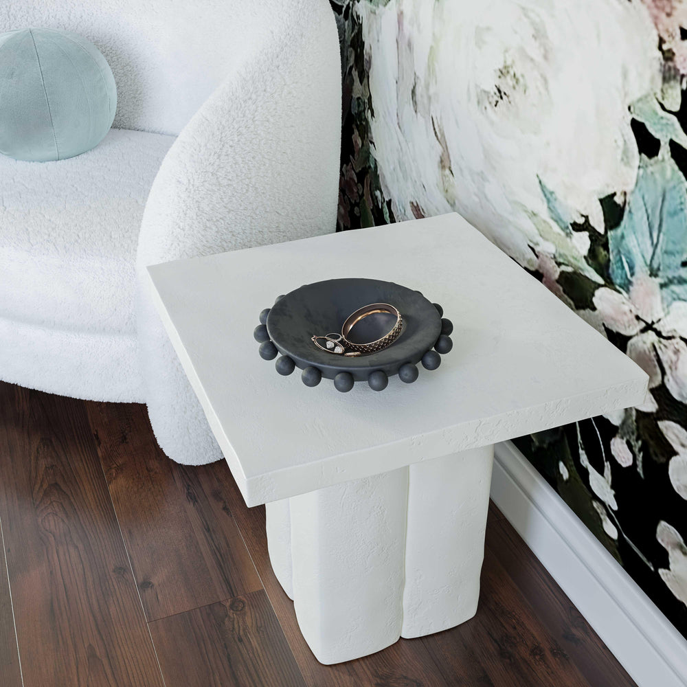 American Home Furniture | TOV Furniture - Kayla White Concrete Side Table