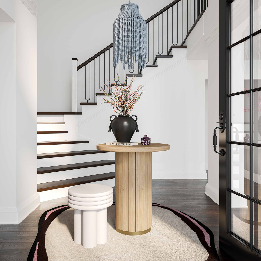 TOV Furniture Chelsea Natural Oak Wood Entry Table CONSOLE TABLES